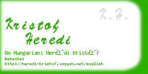 kristof heredi business card